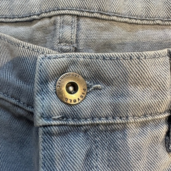 Pistola Women's Frayed Hem Jean Shorts in Blue - Picture 4 of 5